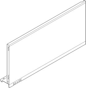 Царга LEGRABOX pure, высота F (241,0 мм), НД=300 мм, правая, нерж.