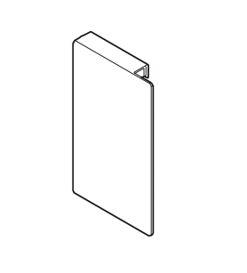 LEGRABOX, Заглушка для держателя фасада внутреннего ящика, высота М, правая, сталь, гавана коричневый