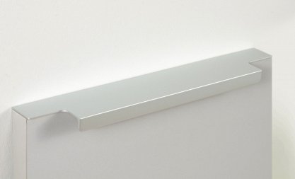 Ray торцевая мебельная ручка для фасадов 200 мм сатиновый хром