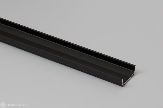 Профиль 901126 для фасадов без ручек (63,6х24 мм), черный, 6 м.