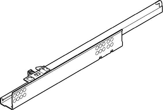 TANDEM с BLUMOTION для боковин 11-16 мм, частичного выдвижения, 30кг, 310мм, прав.