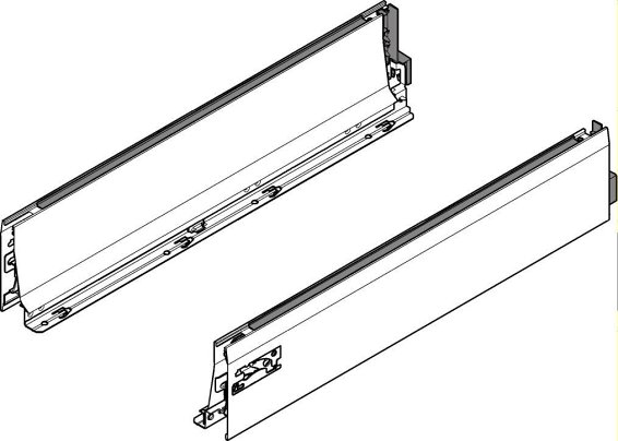 TANDEMBOX, царги L 101/550мм, белые, кмп.