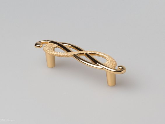 Aurea мебельная ручка-скоба 64 мм королевское золото, правая
