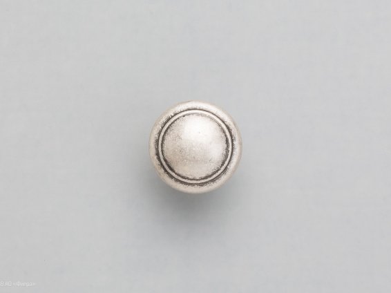 WPO2025 мебельная ручка-кнопка диаметр 30 мм состаренное серебро