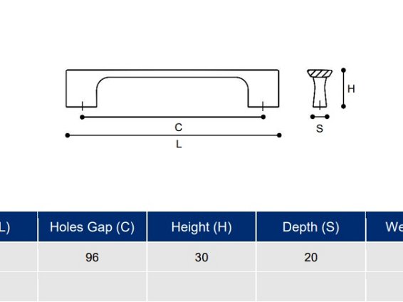 12846 мебельная ручка-скоба 96 мм хром