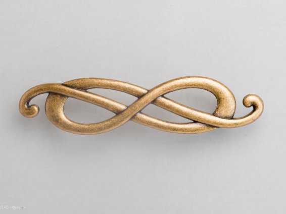 Capriccio мебельная ручка-скоба 128 мм правая бронза