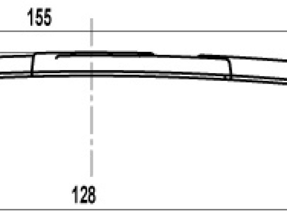 FS189 мебельная ручка-скоба 128 мм старая бронза