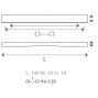 Linea мебельная ручка-профиль 96-128 мм железо матовое
