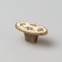 Pandora мебельная ручка-кнопка большая бронза с кремовой эмалью