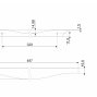 Era торцевая мебельная ручка для фасадов 500 мм нержавеющая сталь