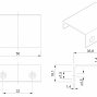 Ray торцевая мебельная ручка 50 мм черный матовый