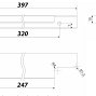 Ray торцевая мебельная ручка для фасадов 400 мм сатиновый хром