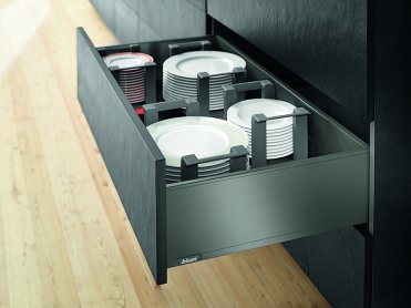 Ящик LEGRABOX pure TIP-ON BLUMOTION (высота C 177, глубина 400 мм, до 40 кг), для тонких фасадов, серый орион