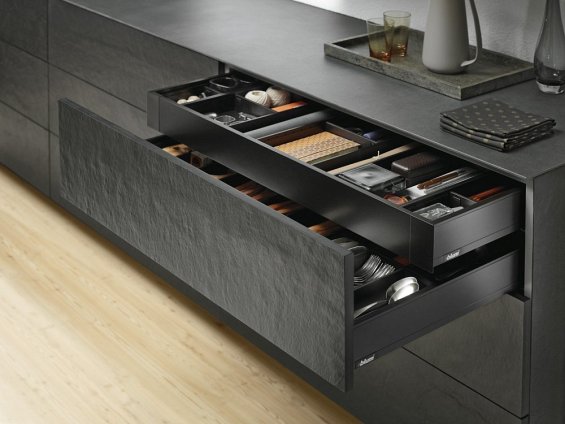 Внутренний ящик LEGRABOX pure (высота M 90,5, глубина 500 мм, до 70 кг), терра-черный
